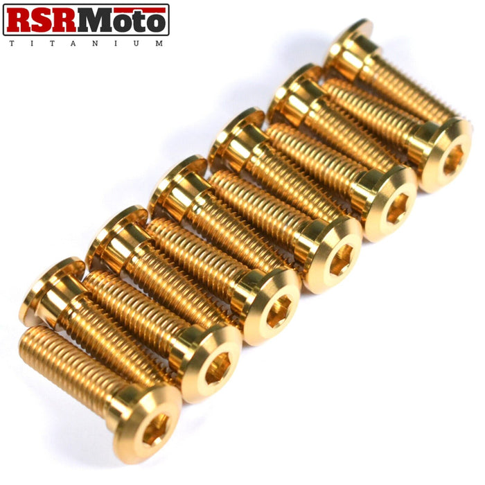 Kawasaki GPZ900R Titanium Disc Bolts Gold