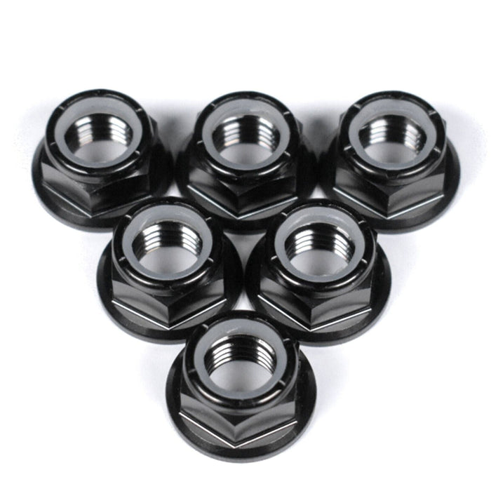 Yamaha R6 Titanium Nyloc Self Locking Sprocket Nuts, 2003-2020, Black